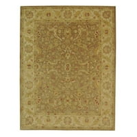 Tradicionalni cvjetni vuneni tepih u boji, smeđi i Zlatni, 7'6 9'6