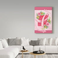 Zaštitni znak likovna umjetnost 'Pink Hope Flower' Canvas Art by Melinda Hipsher