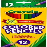 Crayola u boji olovke broji, višestruki brak od 12-