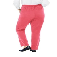 ; Ženske Chino hlače s elastičnim strukom Plus Size s ravnim nogavicama