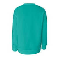 Zabavna i šarena dukserica jednobojne bluze dugih rukava za žene uredski pulover s okruglim vratom majica po mjeri Ženska Moda Ženski
