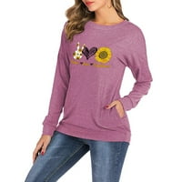 Ženske košulje s dugim rukavima a-list džemper s okruglim ovratnikom s printom slova bluza s dugim rukavima pokloni za žene na rasprodaji