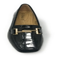 Victoria k ženska zlatna kopča prednja strana s krukom teksturirane cipele