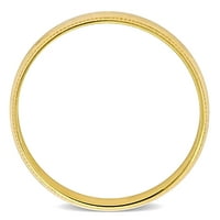 Muški zaručnički prsten od 10k žutog zlata od 10k s finozrnatom završnom obradom