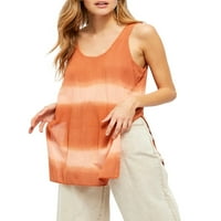 Ženska majica bez rukava Bez rukava Bez rukava s narančastim kiselim pranjem veličina: