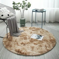 Okrugli pahuljasti tepih mekani plišani tepih za uređenje poda u dnevnoj sobi