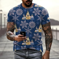 Muška Božićna t-shirt Sports Ffitness Outdoor majica sa 3D digitalni tisak Majica kratkih rukava Jr Jesen moda