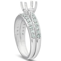 Dijamantni zaručnički prsten od 14 karata i ton zaručničkog prstena od bijelog zlata