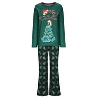 Ženska odjeća, Božićni modni rukavi, Ženski top s printom + hlače, odgovarajući setovi pidžame za cijelu obitelj