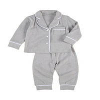 Pidžama Setovi za malu djecu, gornji dio i hlače s dugim rukavima, kućna odjeća
