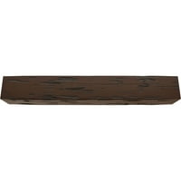 Ekena Millwork 10 W 12 h 14'l 3-strana pecidski čempres Cypress Endurathane Fau Wood Strop Grep, Premium Hickory