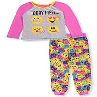 2-dijelni pidžama Set za djevojčice s emojijima
