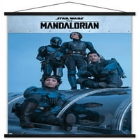 Ratovi zvijezda: Mandalorijska sezona - magnetski uokvireni zidni plakat Mandalorijske grupe, 22.375 34