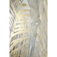 Zidna umjetnost uokvirena palminim lišćem veličine 40po 40 sa zlatnim okvirom