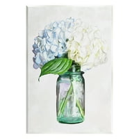Studell bijelo plava hortenzija jar buket botanički i cvjetni slikar zidna ploča bezbroj art print zidna umjetnost