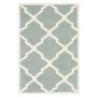 Ručno tkani tepih od plave Bjelokosti u boji 9735