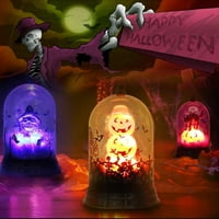 Slatka smiješna Noć vještica Jack-O-Lanterna glava kostura Gradijentna svjetiljka-bljeskalica Bar ukras plastična prijenosna noćna