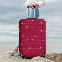 Poliesterska rastezljiva navlaka za prtljagu s uzorkom ružičastih romantičnih srca, navlaka za prašinu za putni kofer