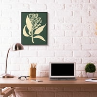 Stupell Industries biljna silueta zeleno žuto dizajn Grafička umjetnost crna uokvirena umjetnička print zidna umjetnost, 24x30
