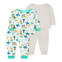 Little Star Organic Baby & Toddler Unise košulje s dugim rukavima pidžama, Veličina mjeseci-5T
