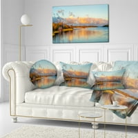 Jedinstvena jesenska zalazak sunca Panorama - Pejzažni jastuk za bacanje fotografije - 18x18