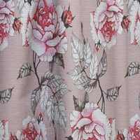 DesignArt 'Blossom Pink v' ploča cvjetne zavjese