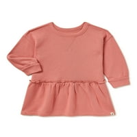 Lako-graška haljina za dukserijsku majicu za bebe i mališana, veličine mjeseci-5t
