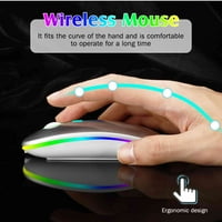 Miš od 2,4 GHz, punjivi bežični LED miš, također kompatibilan s televizorom, prijenosnim računalom, tablet računalom, tablet računalom