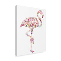 Zaštitni znak likovna umjetnost 'Flamingo kolaž' platno umjetnost Louise Tate