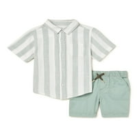 Wonder Nation Baby Boy i mališani majica s kratkim rukavima i kratke hlače set, 2-komad, 12m-5t
