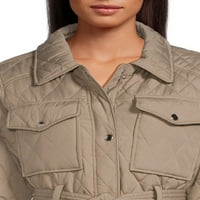 Ženska tanka prošivena jakna s pojasom