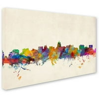 Zaštitni znak likovna umjetnost Madison akvarel Skyline Canvas Art by Michael Tompsett