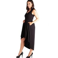 24seven Comfort odjeća Moderna klasična malu crnu haljinu s džepom
