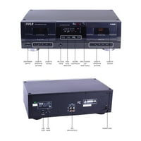 Pyle Pro® PT659DU dvostruka kaseta s MP pretvorbom