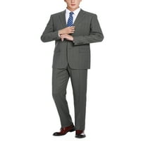 Muška odijela Redovito fit dvodijelni dvodijelni prozori Provjerite odijelo za muškarce Business Casual odijelo Blazer jakna i ravne