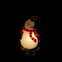 6 Crno -bijeli pingvin s perlicama s dekorativnim božićnim noćnim svjetlom Djeda šešira
