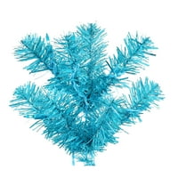 Umjetno božićno drvce u boji nebesko plave boje od 4', osvijetljeno tirkiznim žaruljama sa žarnom niti