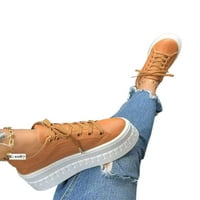 Ženske neklizajuće cipele za klizanje udobne za vožnju na vezanje kaki Casual cipele s niskim gornjim dijelom 5,5