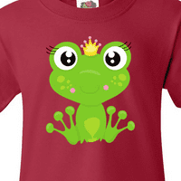 Smiješna slatka žaba zelena žaba žaba princeza kruna majica za mlade