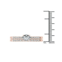 Carat T.W. Diamond Classic 10kt ružičasti zaručnički prsten set