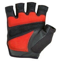 Harbinger Flexfit rukavice za dizanje utega nonWristWrap s fleksibilnim jastučnim kožnim dlanom, crveno crna, mala