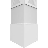 Stolarija u stilu misije San Carlos, klasični četverokutni rezbareni stup u stilu San Carlos, koji se ne sužava prema gore, sa standardnim