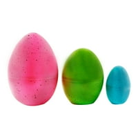 Način da se proslavi 3ct jaja ugniježđenih, ružičasto zeleno plava asst, ema008a