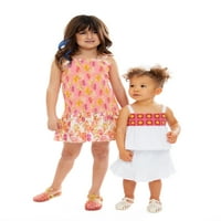 Wonder Nation Baby i Malini djevojka pušena sunčana haljina, veličine 12m-5T