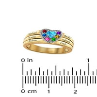 Personalizirani laserski ugravirani obiteljski prsten s do sedam kamena za rođenje