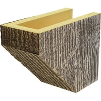 Ekena Millwork 6 H 8 D 48 W grubo pilana drvena kamin Mantel Kit s Ashford Corbels, prirodni zlatni hrast