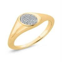 Modni dijamantni prsten od 14k žutog zlata