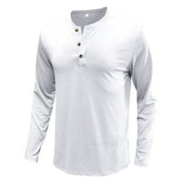 Vrhunske muške Ležerne majice širokog kroja na kopčanje, pamučne košulje dugih rukava, lagane udobne jednobojne osnovne košulje