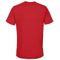 Standardno plavo-crveno prekrivanje za odrasle: Donje rublje-pamučna majica kratkih rukava za odrasle-po mjeri - crvena