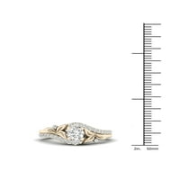 5 8CT TDW Diamond 14K žuto zlato obećanje prstena